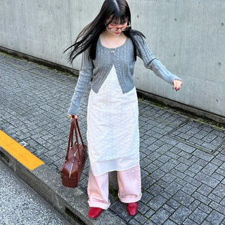 Polka Dot Sheer Layered Dress