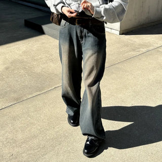 Vintage wide-leg denim pants