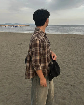 Oversized check shirt