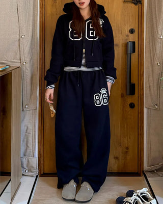 Number patch sweatpants