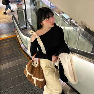 Sheepskin tote bag