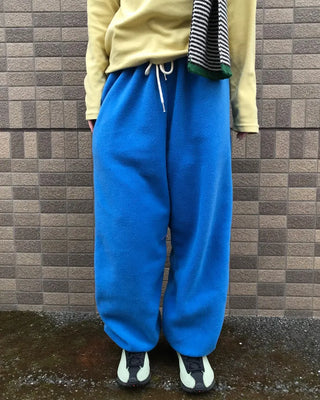 Waist string fleece pants