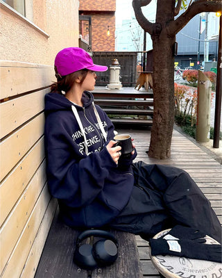 Lettering Hooded Parka