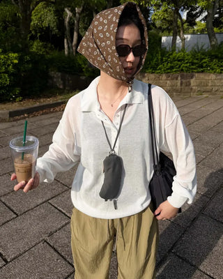 Color Button Summer Knit