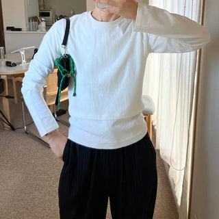 Basic Crop Long T-Shirt