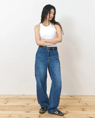 [3rd Re-release] (ORIGINAL) Authentic Carpenter Denim Pants (medium blue)