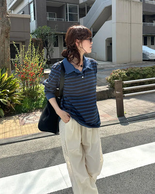 Striped Rugby Polo Shirt