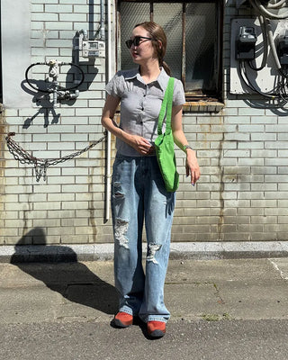 Slim-fit check short-sleeve shirt