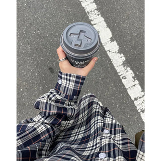 Oversized check shirt