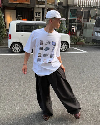 Electronic device print short-sleeved T-shirt