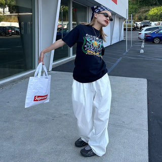 Unisex Wide-Leg Cotton Pants