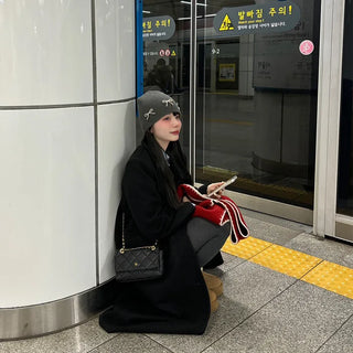 Tailored collar long coat