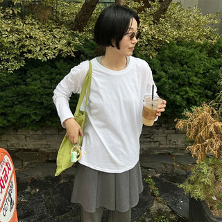 Round Boxy Long-Sleeve T-Shirt
