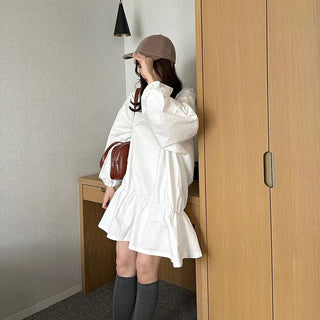 Shirred mini dress