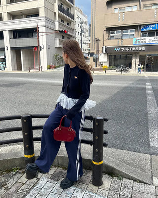 Chiffon-lined sweatpants