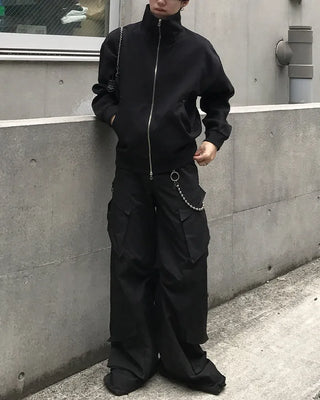 High-neck zip jacket