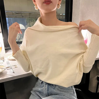 Off-shoulder knit