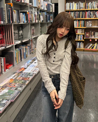 Lace-layered slim-fit knit