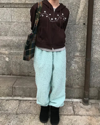 Snowflake Crop Hoodie