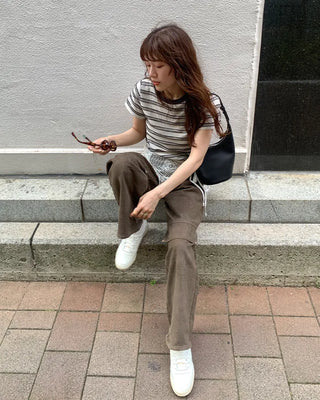 Cargo wide cotton pants