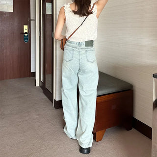 Cubic Wide Denim Pants