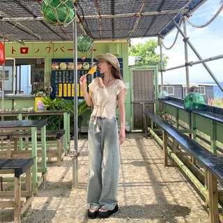 Perforated Short-Sleeve Knit