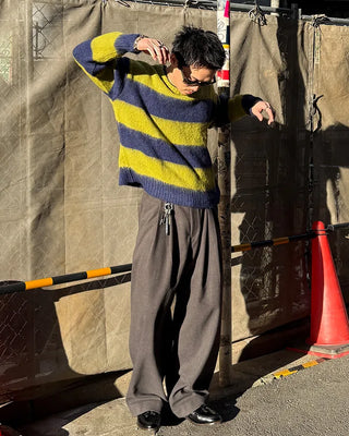 Bordered soft knit