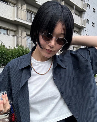 Oval frame sunglasses