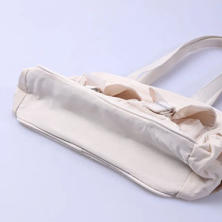 Two-pocket buckle shoulder bag