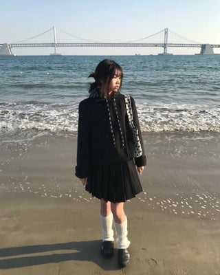 [wool 40%] wool double short coat [2color]