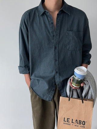 Haze Aging Fade Washed Shirt