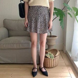 Spindle Leopard Skirt