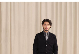 [CULTUM] V-Neck Cotton Cashmere Blend Cardigan