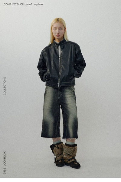CONP Rivet Cropped Jeans (Washed)
