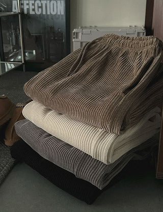 Le Male Heavy Ribbed Elastic Pants (5 colors)