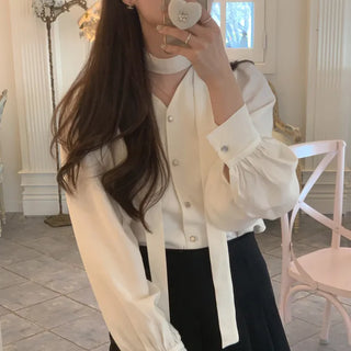 Puff-tie blouse (2c)
