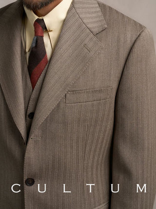 [CULTUM] 1930s Wool Blend Stripe Suit Set