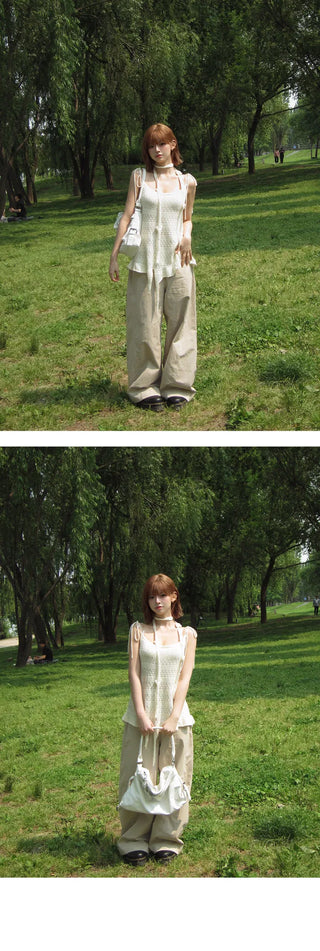 Rose Knit Summer Knitwear Layered ops-3color