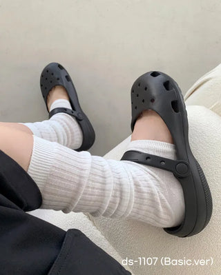 Mary Jane ballet clogs, flat sandals, slippers, mules, aqua shoes