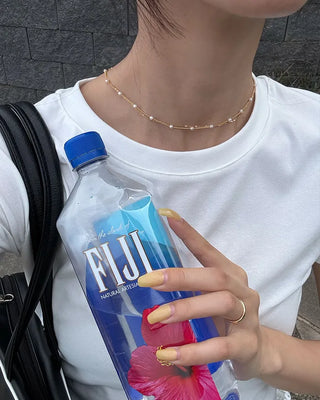 Pearl Chain Point Necklace