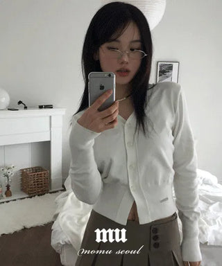Slim Fit Daily V V-Neck Cardigan - 4 Colors