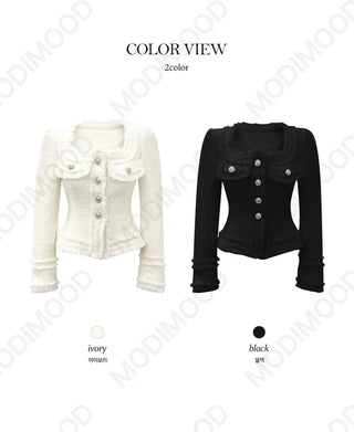 *Caution against copy products MADE Line Tweed Coat Jacket - 2 colors