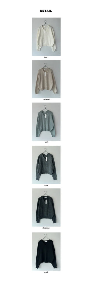 Daily V-neck knit (6 colors)