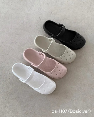 Mary Jane ballet clogs, flat sandals, slippers, mules, aqua shoes