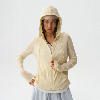 [Monterest] Lyocell Wool Blend Layered Hooded Knit Jacket