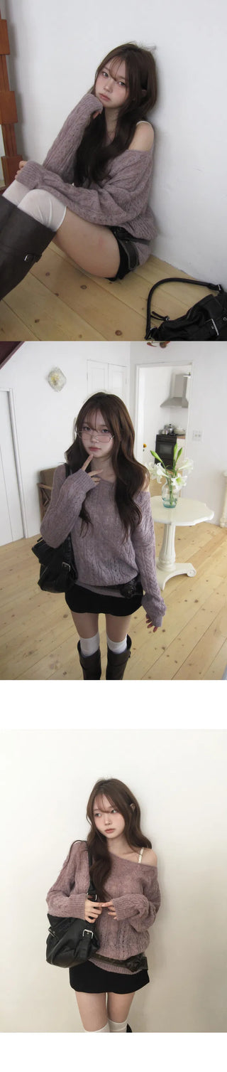 Genie Alpaca One-Off Boat Neck Knitwear - 5 Colors