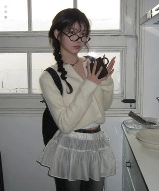 Pori Angora Crop Daily Cardigan - 3 colors