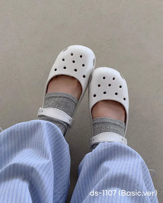 Mary Jane ballet clogs, flat sandals, slippers, mules, aqua shoes