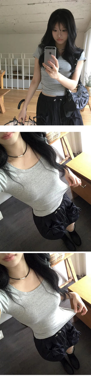 Cap sleeve slim line unisex short sleeve t-shirt