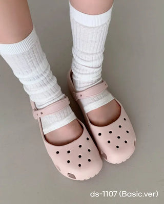 Mary Jane ballet clogs, flat sandals, slippers, mules, aqua shoes